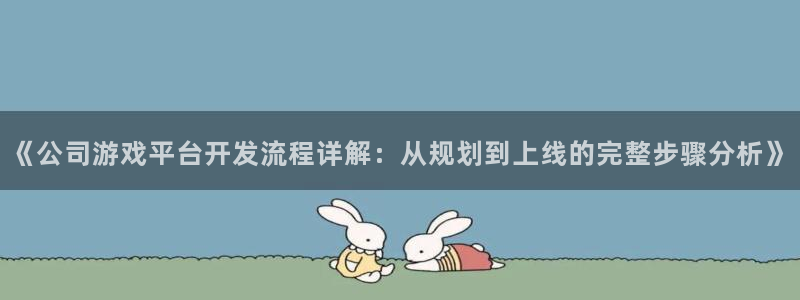 《公司游戏平台开发流程详解：从规划到上线