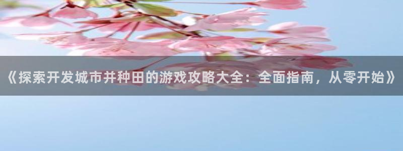 沐鸣娱乐是干嘛的：《探索开发城市并种田的
