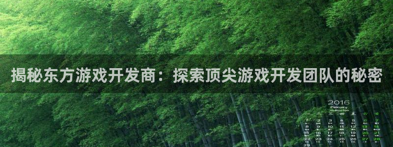 沐鸣平台招商怎么样：揭秘东方游戏开发商：
