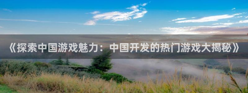 沐鸣娱乐官网首页：《探索中国游戏魅力：中