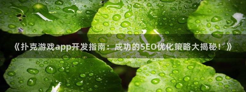 沐鸣娱乐怎么赚钱：《扑克游戏app开发指