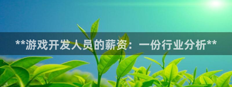 沐鸣注册测速：**游戏开发人员的薪资：一