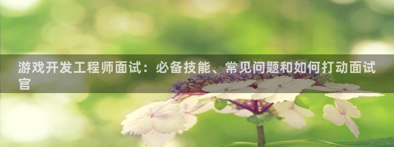 沐鸣科技业务：游戏开发工程师面试：必备技