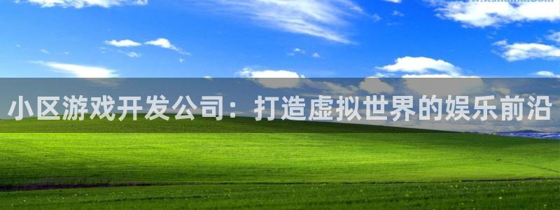 沐鸣娱乐注册平台是什么：小区游戏开发公司