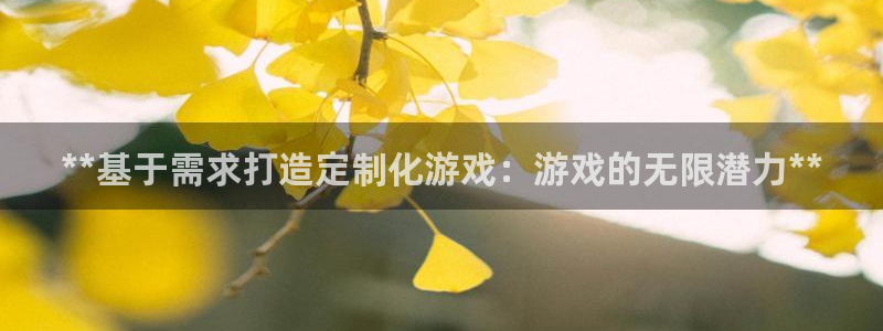 沐鸣科技游戏：**基于需求打造定制化游戏