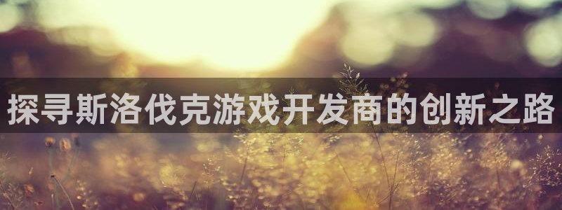 沐鸣登录地址：探寻斯洛伐克游戏开发商的创