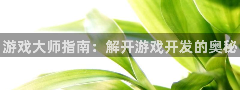 沐鸣注册入口：游戏大师指南：解开游戏开发
